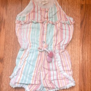 Striped summer romper